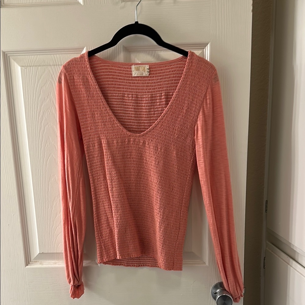 Nation LTD Women's Pink Long Sleeve Top